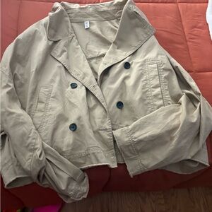 BP Tan Cropped Trench Jacket